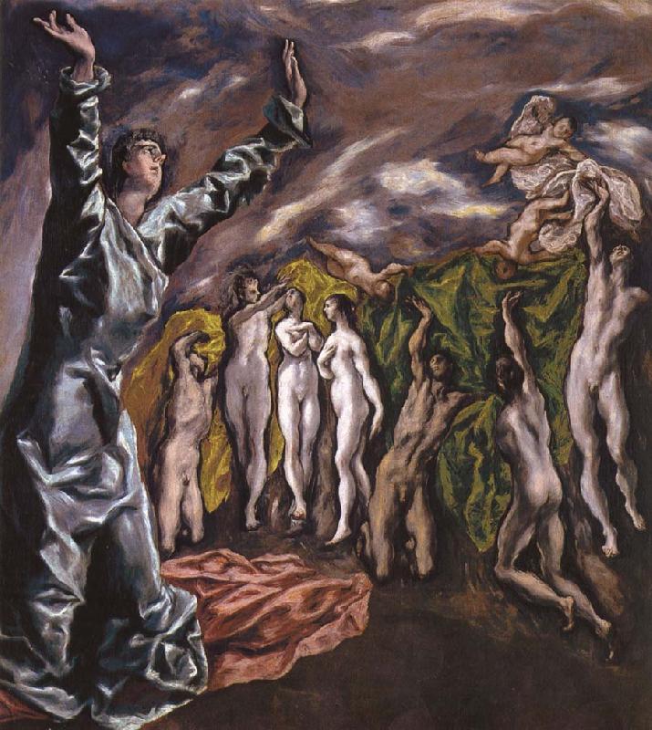 El Greco The Vision of St John France oil painting art